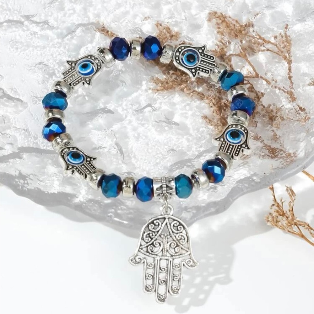Hand Charm Beaded Bracelet